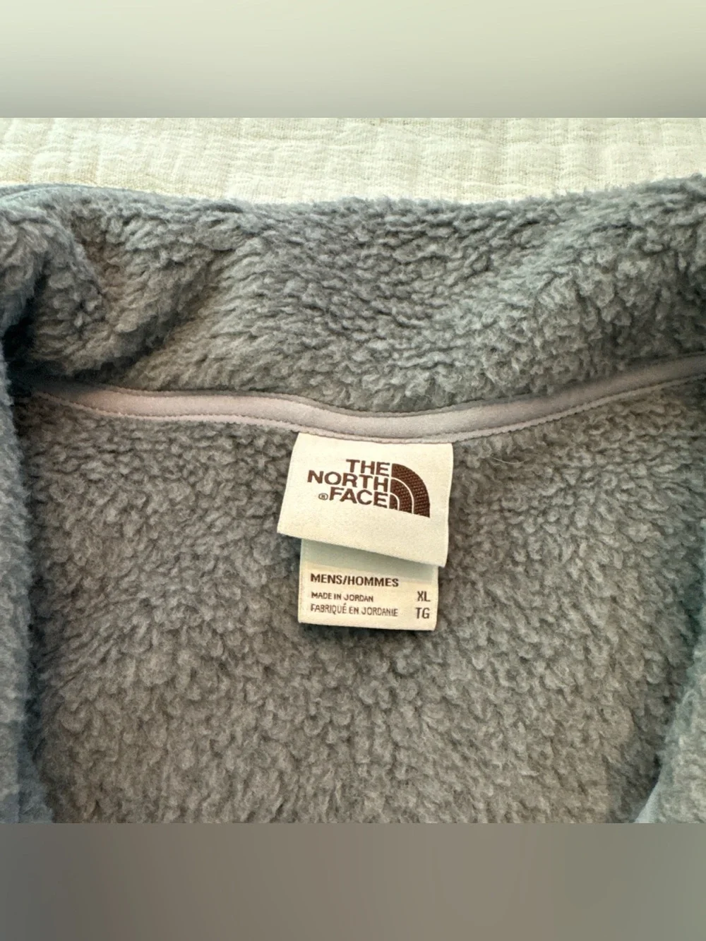 Mens The North Face Sweater Vest Fleece Full Zip Jacket Coat Gray XL